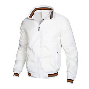 Varsity Bomber Jacket Casual Jacket Zip‎ Up Lightweight Sport